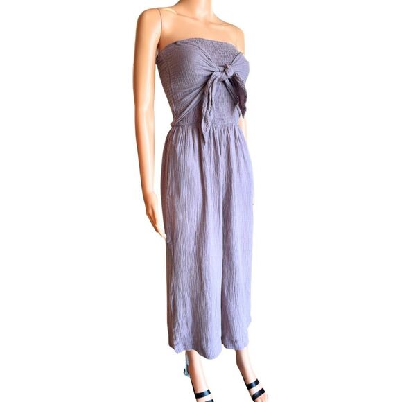 Grade & Gather Light Purple Tie Front Jumpsuit Small - Picture 4 of 7
